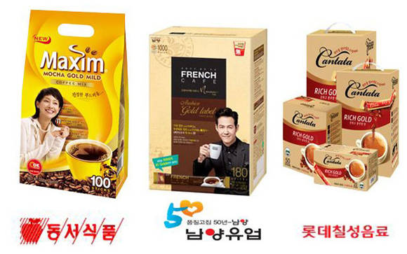동서식품 맥심, 남양유업 프렌치카페누보, 롯데칠성 칸타타