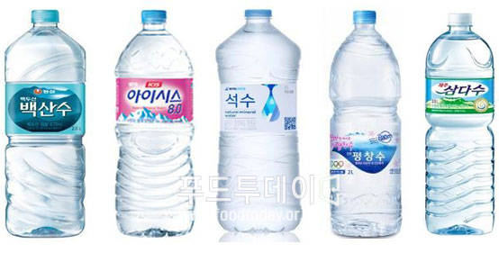 각 업체 생수들